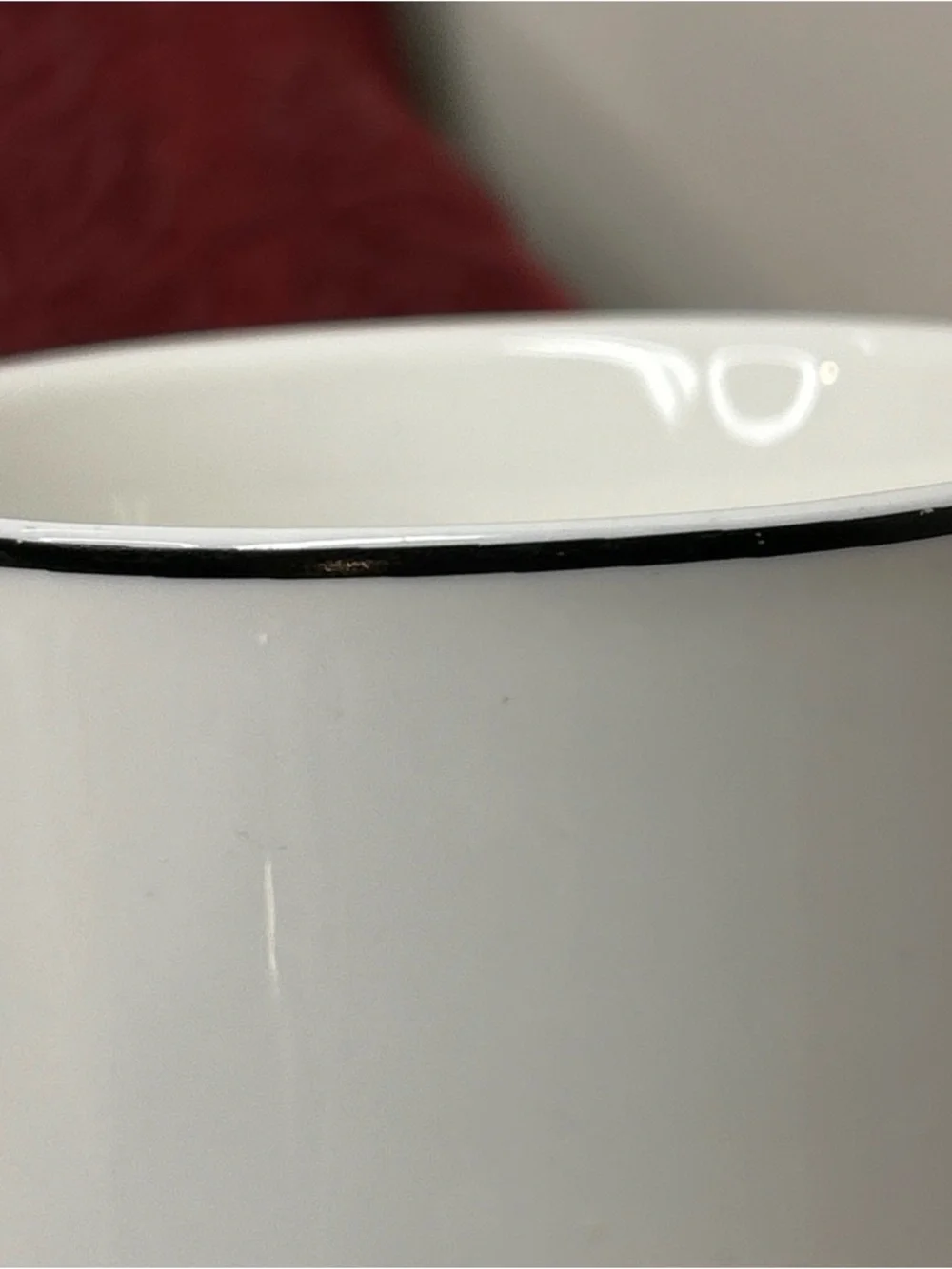 Williams Sonoma‎ White Ceramic Mug Cup with Black 'B' Accent
